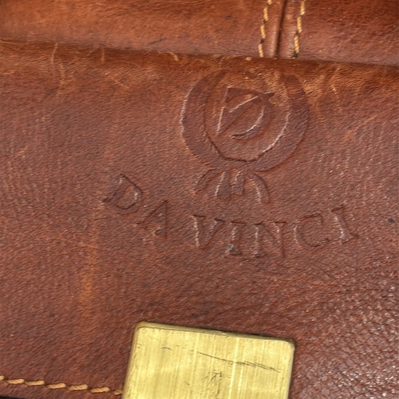 Da Vinci Hand Made Leather Bag W/braided Straps. Stunning - Picture 5 of 5